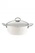 Taç Gravita Döküm Derin Tencere 22 cm Beyaz - TAC-3481 - White