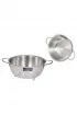 FMS Paslanmaz 18/10 Çelik 24 cm Ayaklı Süzgeç - 7024 İnox - İnox