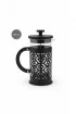Arow 350 ml Borosilikat Cam French Press - Filtre Kahve ve Bitki Çayı Demleyici - Siyah D-858 - Siyah