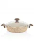 Falez Creamy Granit 32 cm Karnıyarık Tenceresi - CRE 3066 - Bej