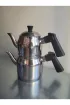 FMS Daisy Midi Boy Paslanmaz Çelik Çaydanlık Seti 1Lt,0.5Lt Bakalit Siyah Kulp - 4070SYH - İnox