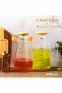 Perotti Gael Bambu Standlı Borosilikat Cam Yağlık Sirkelik Bambu Kapaklı Yağdanlık 900 ml - 16532 - Şeffaf