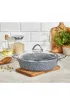 Falez Pedra İndüksiyonlu Granit 26 cm Karnıyarık Tenceresi - PDR 1012 - Gri