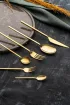 Acar Nora Gold 72 Parça 12 Kişilik Çatal Kaşık Bıçak Seti - ART-05039 - Altın