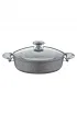 Oms Granit Basık Karnıyarık Tenceresi 32X9cm Gri - 3310 - 32cm