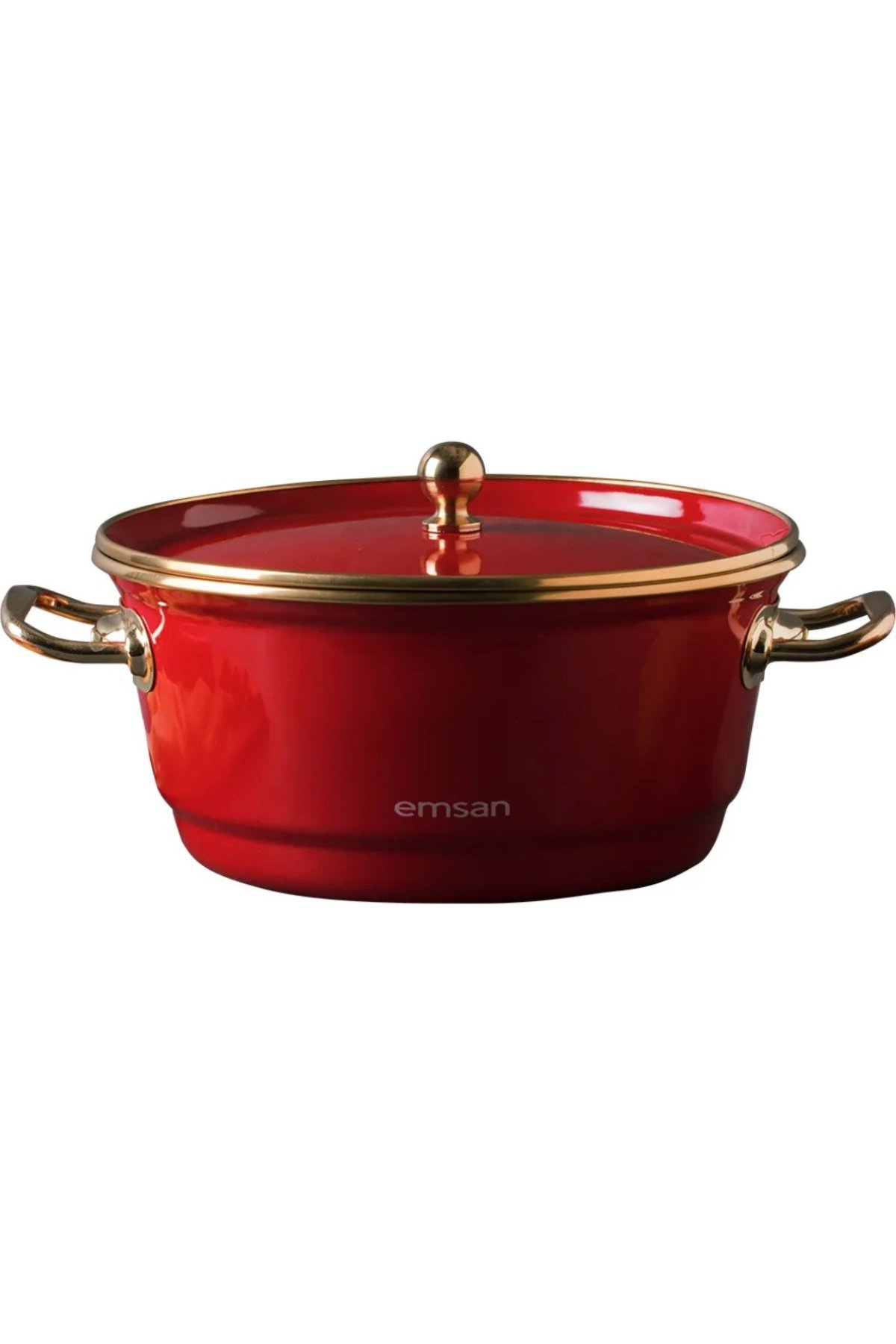 Emsan Troy Emaye Kızartma Tenceresi Kırmızı 24 cm