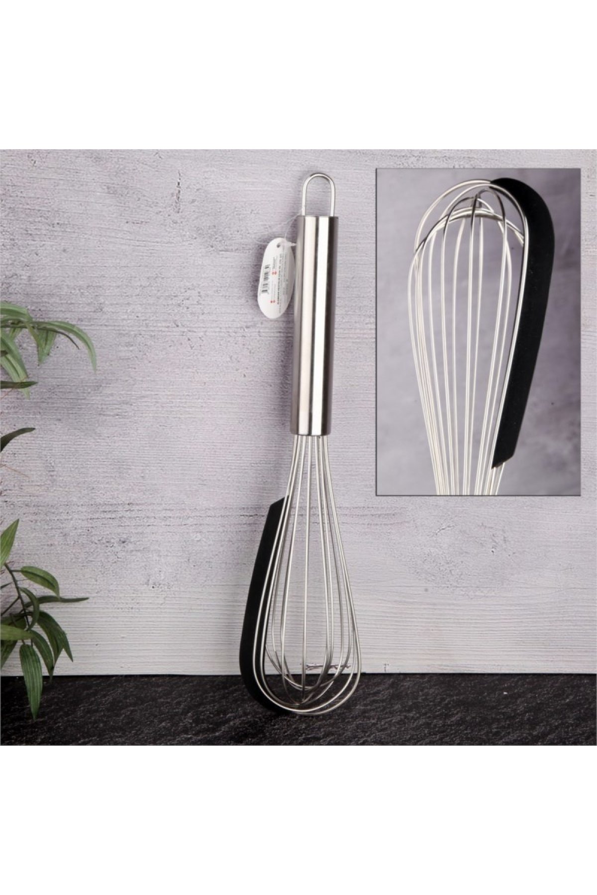 Tohana THN75014 Silikon Sıyırma Aparatlı Çelik Çırpıcı