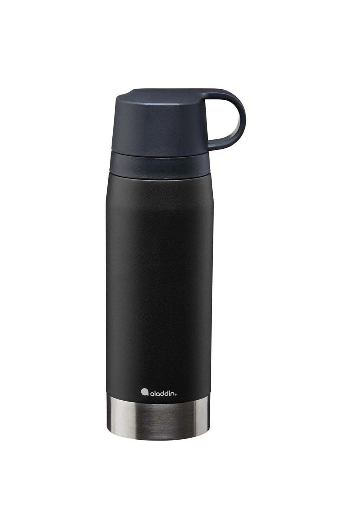Aladdin Citypark Thermavac Çift Bardaklı Çelik Termos 1.1 LT, Siyah