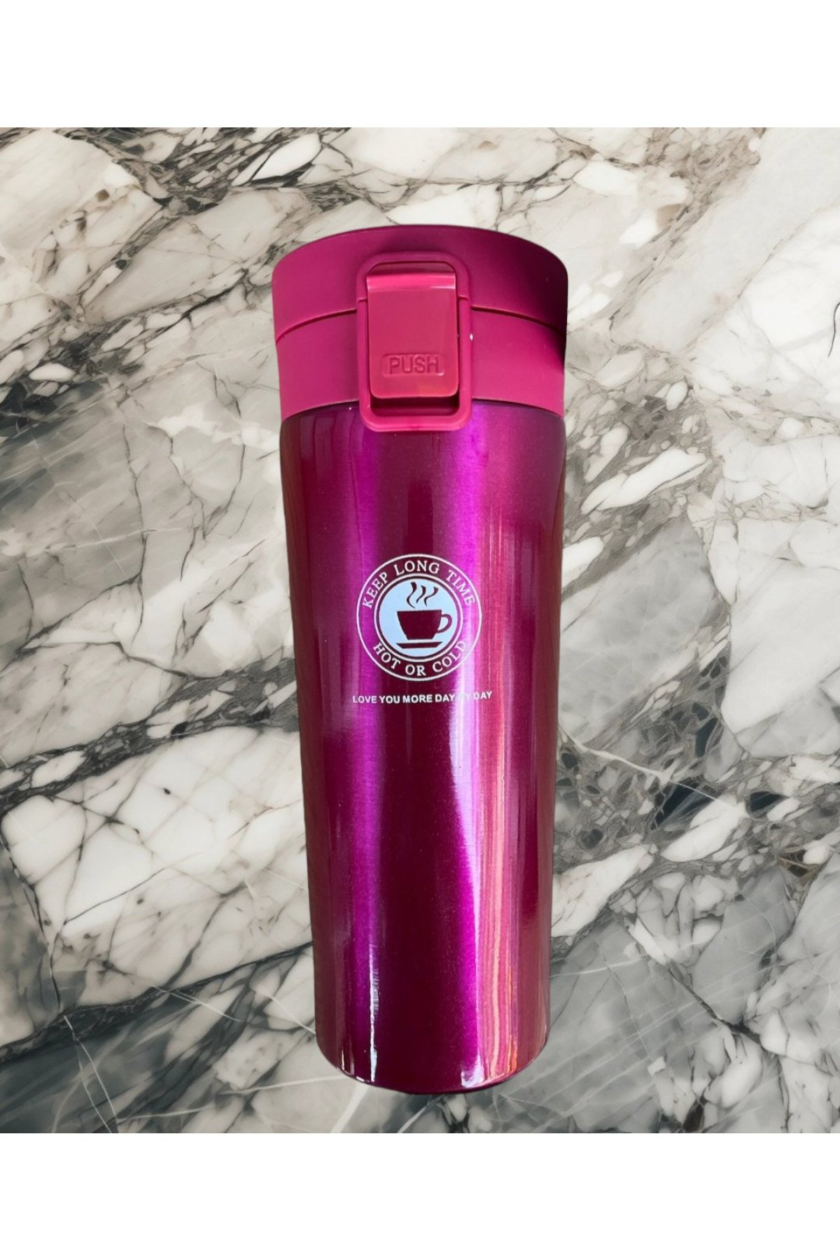 Arow Süper Trend Çift Katmanlı Termos - 500 ML - D-281-Fuşya