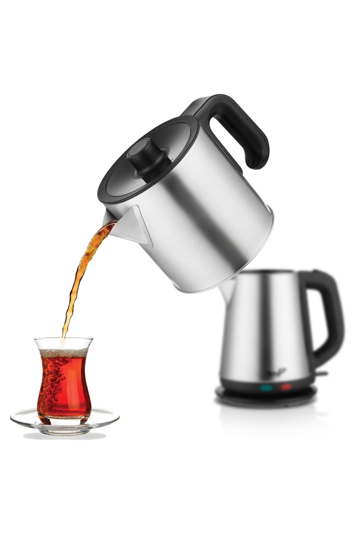 Teba THC-800 CM Elektrikli Çelik Çay Makinesi 1.8 lt Su / 0.8 lt Demlik