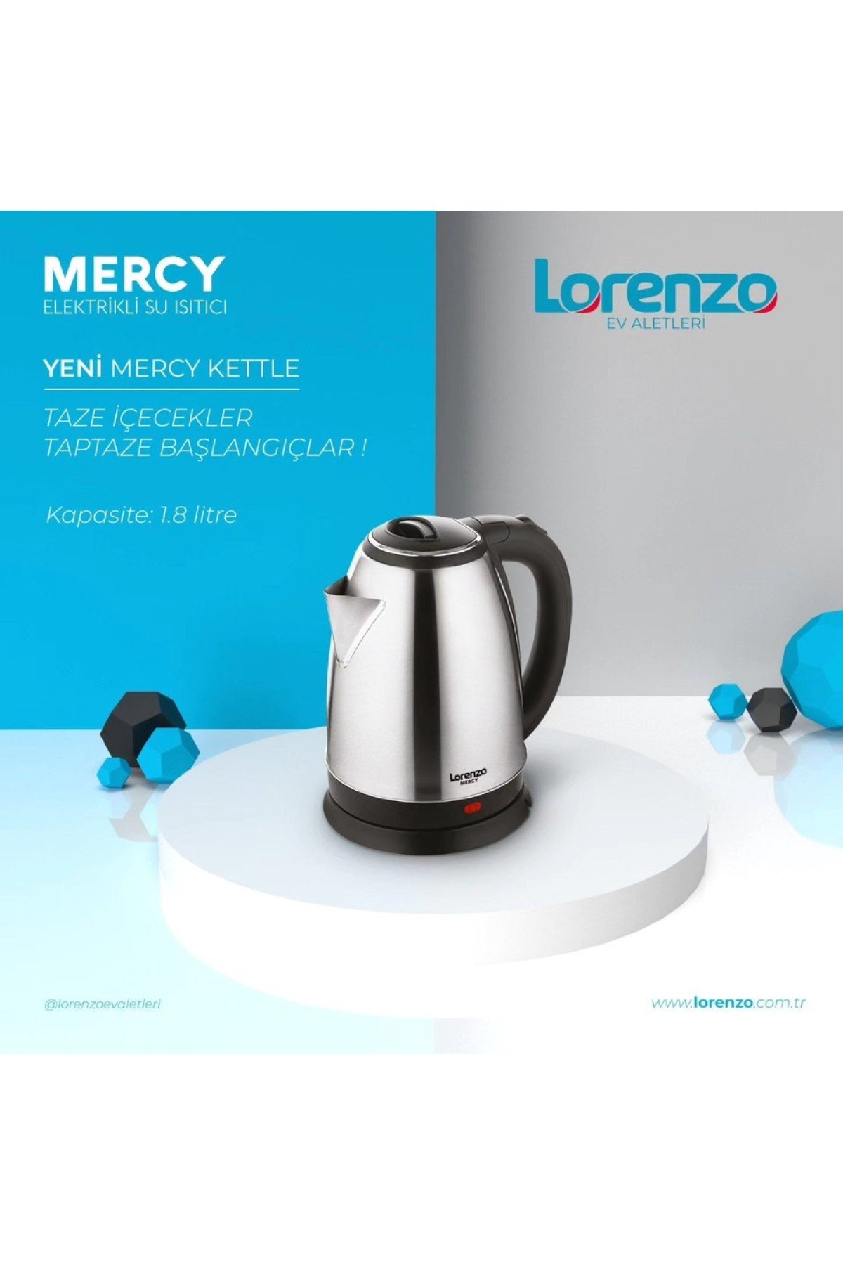 Lorenzo Mercy Elektrikli Su Isıtıcı