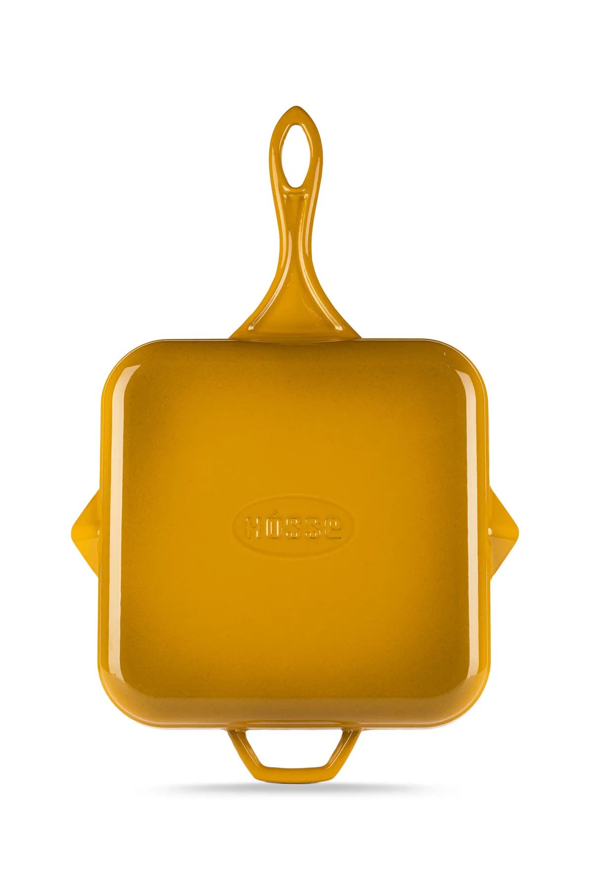Hosse HSKGTV 2828 Kare Grill Döküm Tava – 28x28 cm (Yardımcı Kulplu) Sarı
