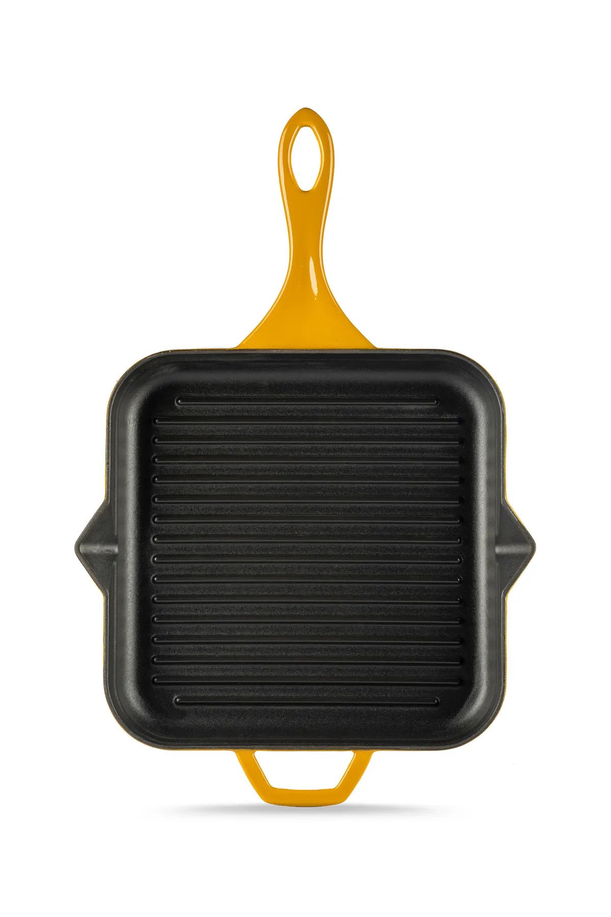 Hosse HSKGTV 2828 Kare Grill Döküm Tava – 28x28 cm (Yardımcı Kulplu) Sarı