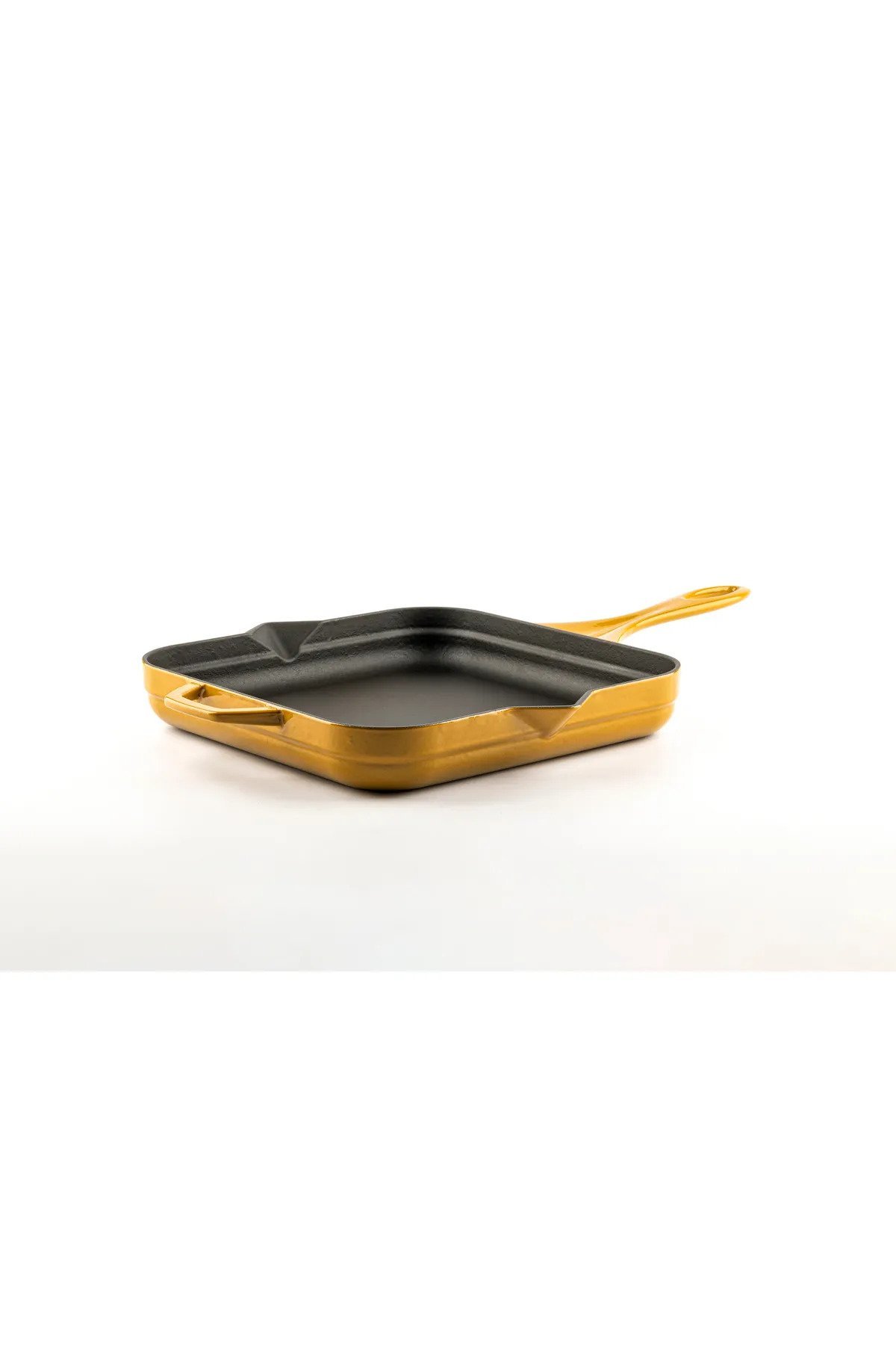 Hosse 28x28 cm Kare Çift Kulplu Döküm Kızartma Tava Sarı - HS K KTV 2828