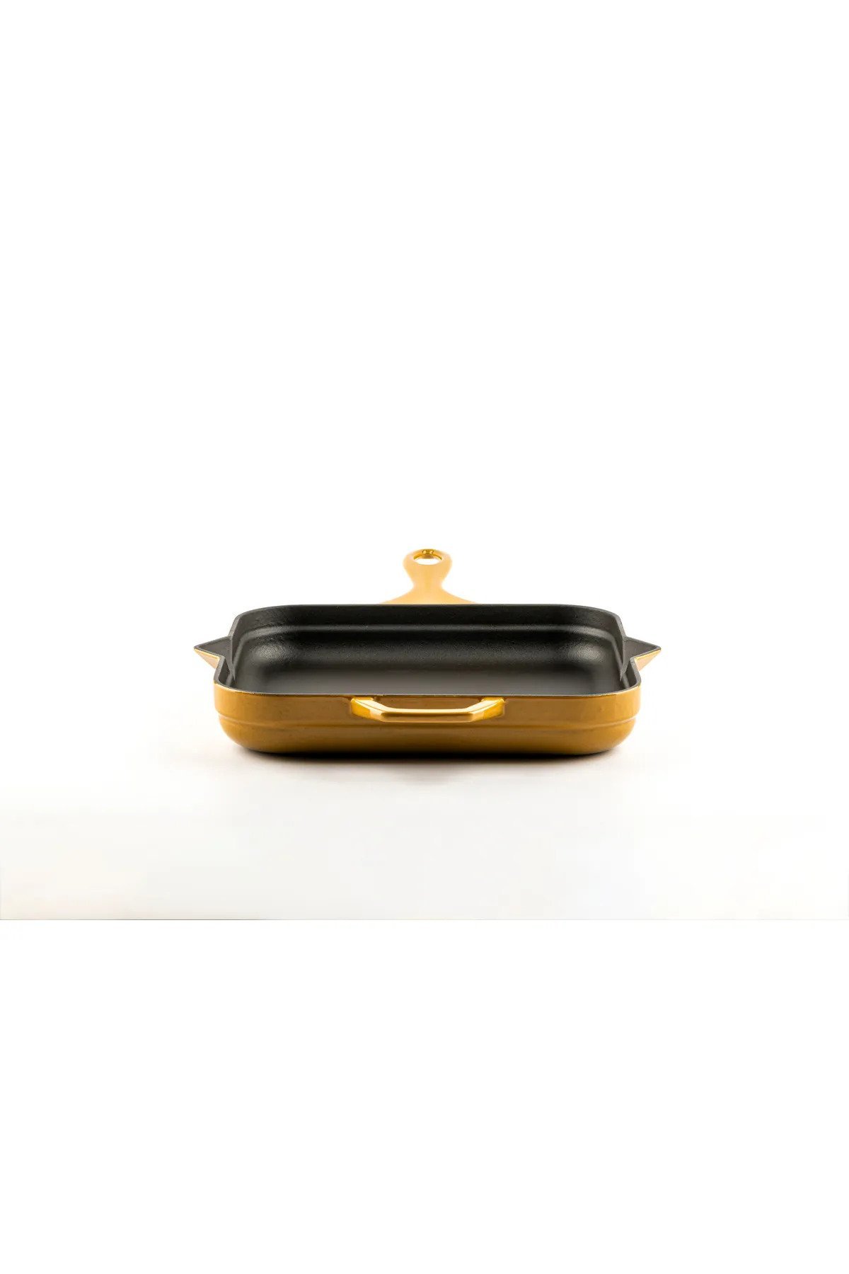 Hosse 28x28 cm Kare Çift Kulplu Döküm Kızartma Tava Sarı - HS K KTV 2828