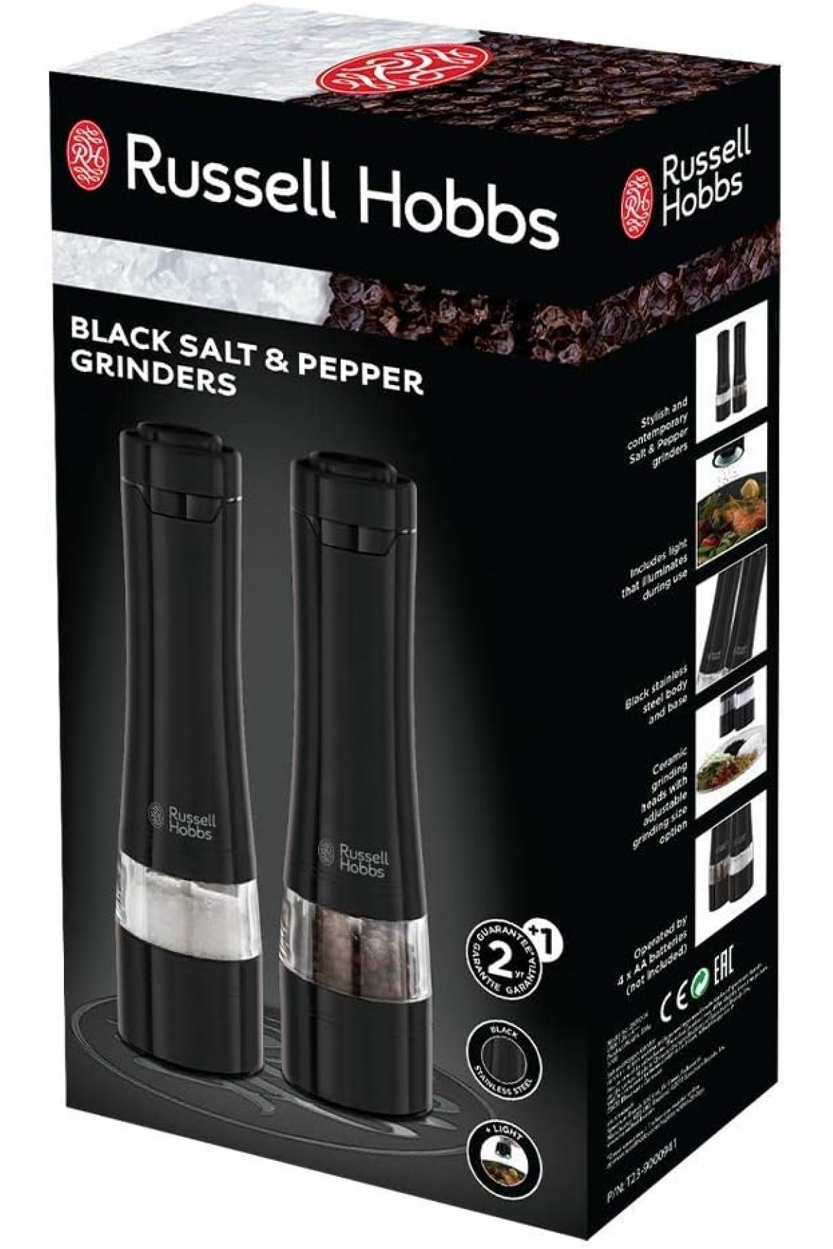 Russell Hobbs Otomatik Tuz ve Biber Öğütücü Değirmenler 28010-56 Siyah