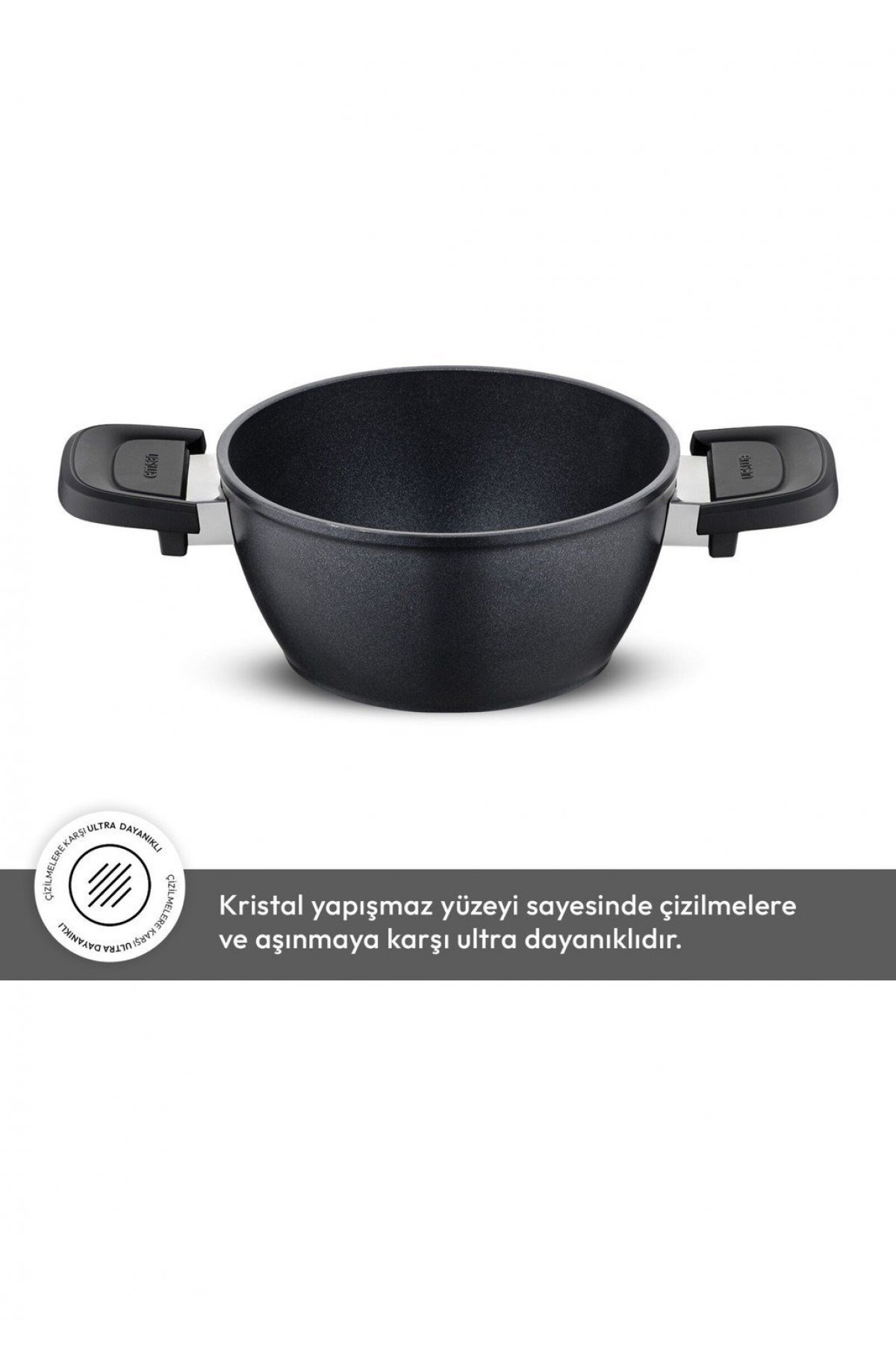 Emsan Diamente Exclusive 24cm Derin Tencere - Siyah