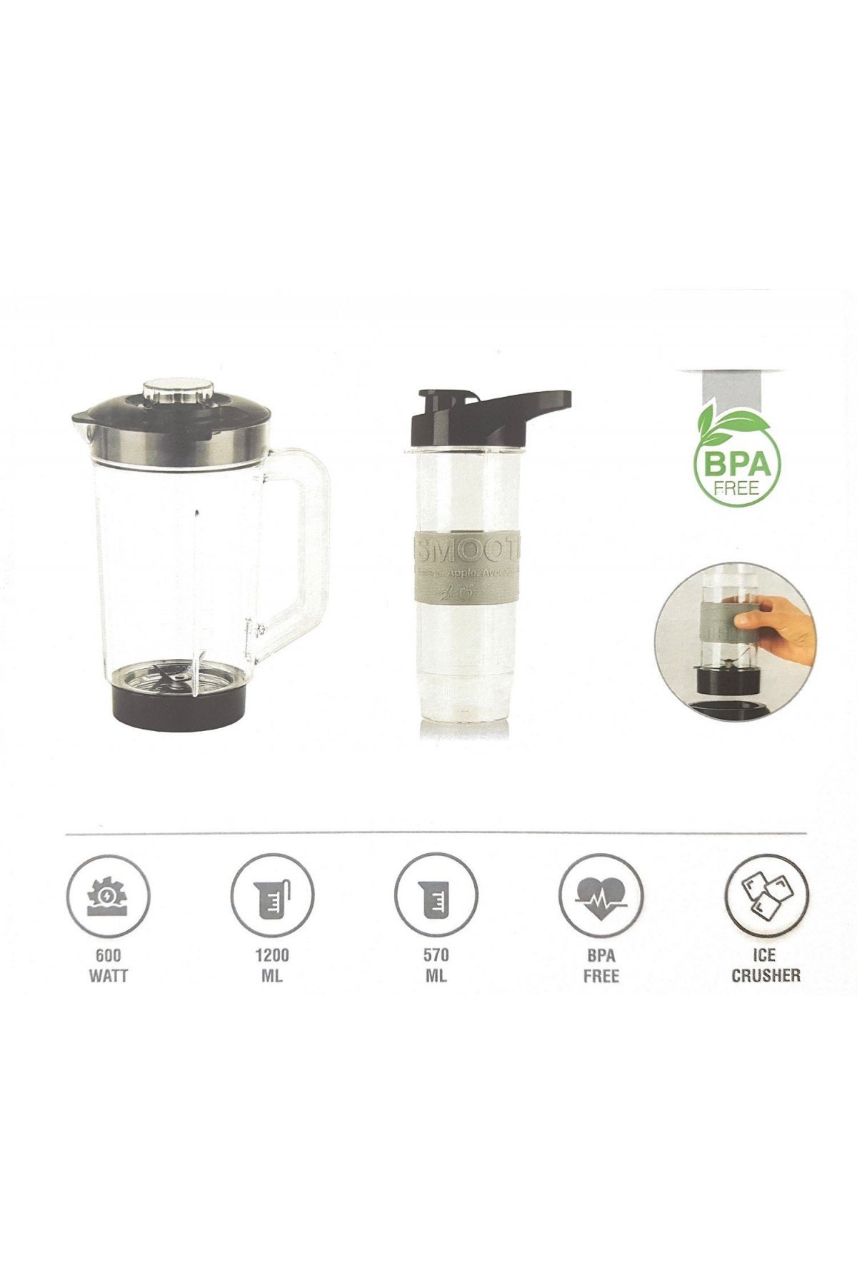 Fakir Sportic 600 W Sürahi ve Smoothie Set Blender