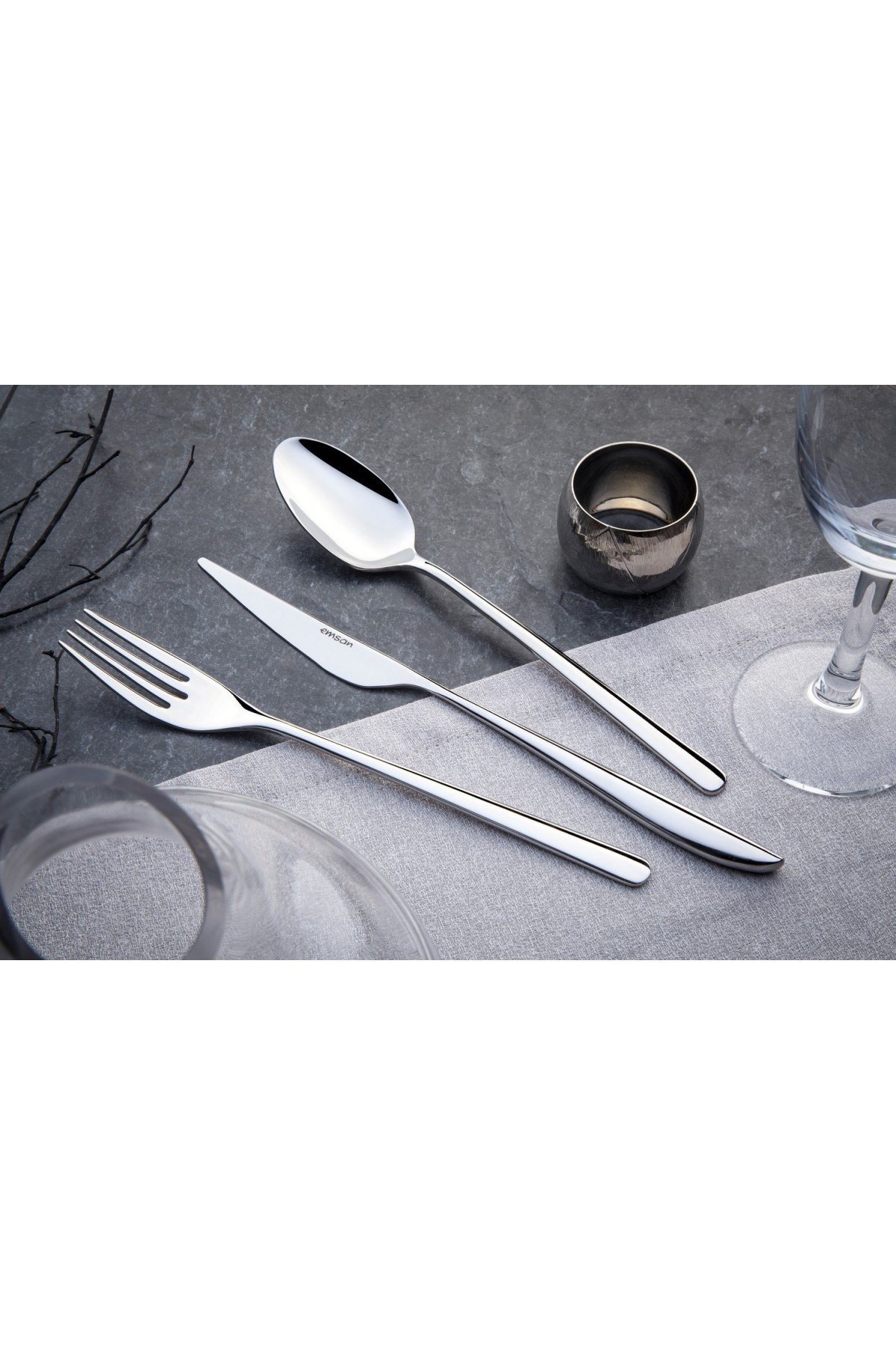 Emsan Elegance Bello 84 Parça Çatal Kaşık Bıçak Seti Lüks Kutulu