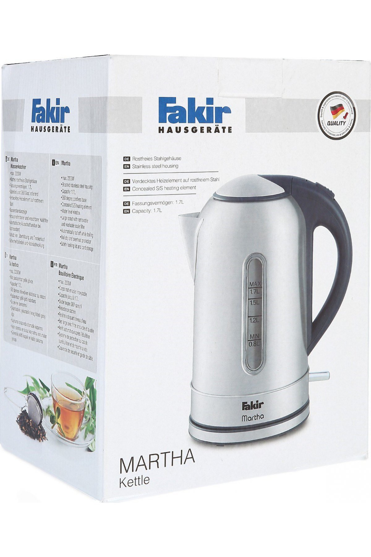 Fakir Martha 2200 W 1.7 lt Çelik Kettle