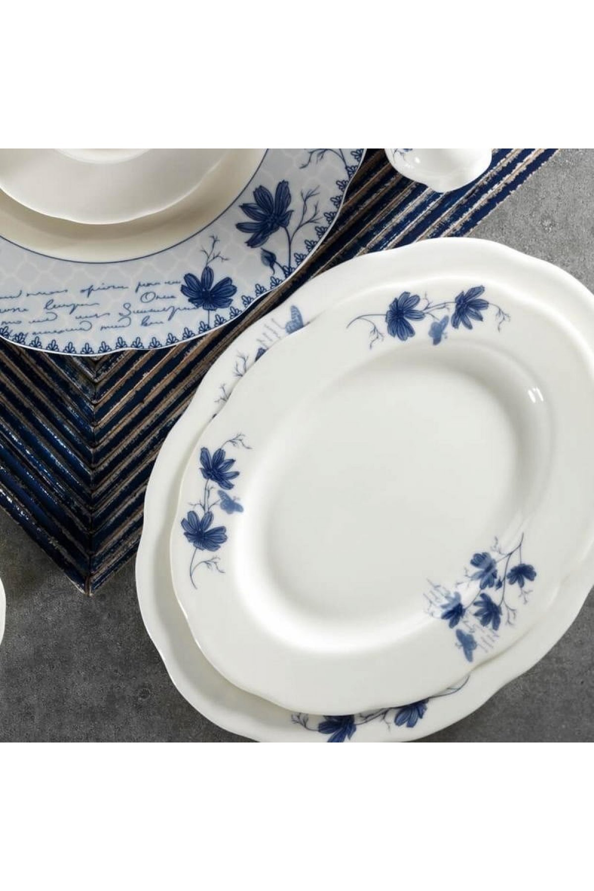 Kütahya Porselen Bone Olympos 30 Parça 9830 Desenli Yemek Takımı