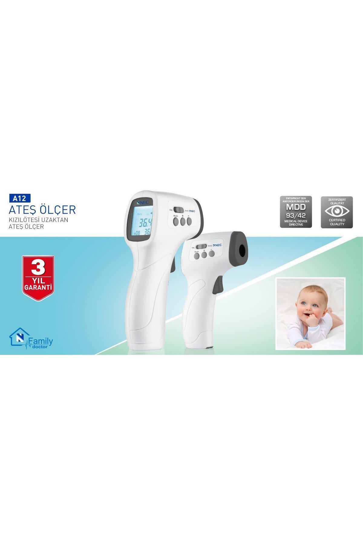 Nec A12 Temassız Ates Ölçer
